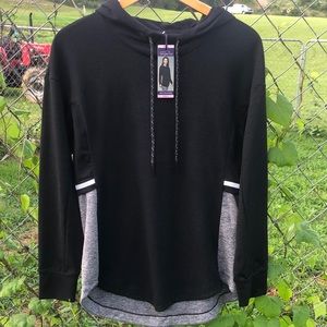 Serene‎ Tangerine Black and gray Hoodie S